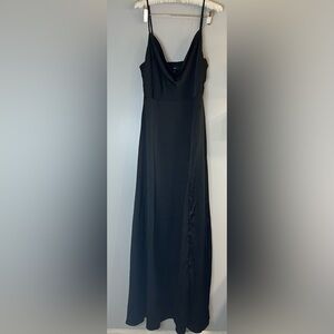 Lulu's Elegant Black Full Skirt Dress